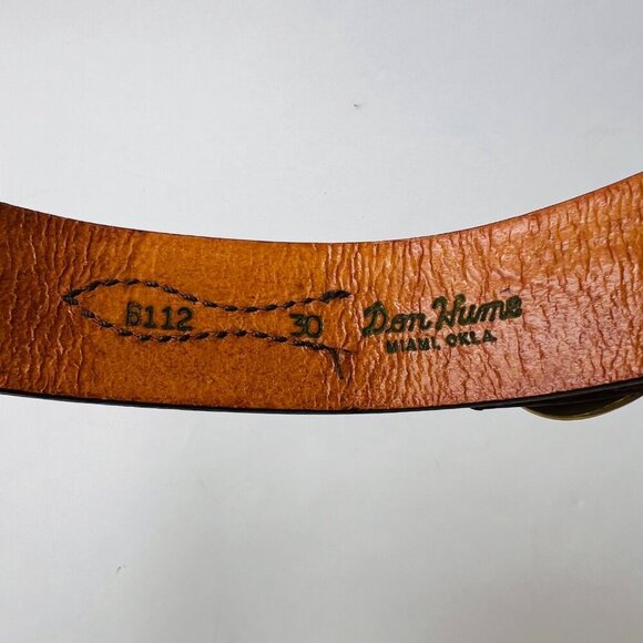 Don Hume Basket weave pattern belt, brown, Size 30 - Picture 6 of 7
